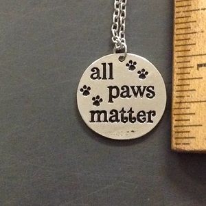 All Paws Matter, Silver Necklace